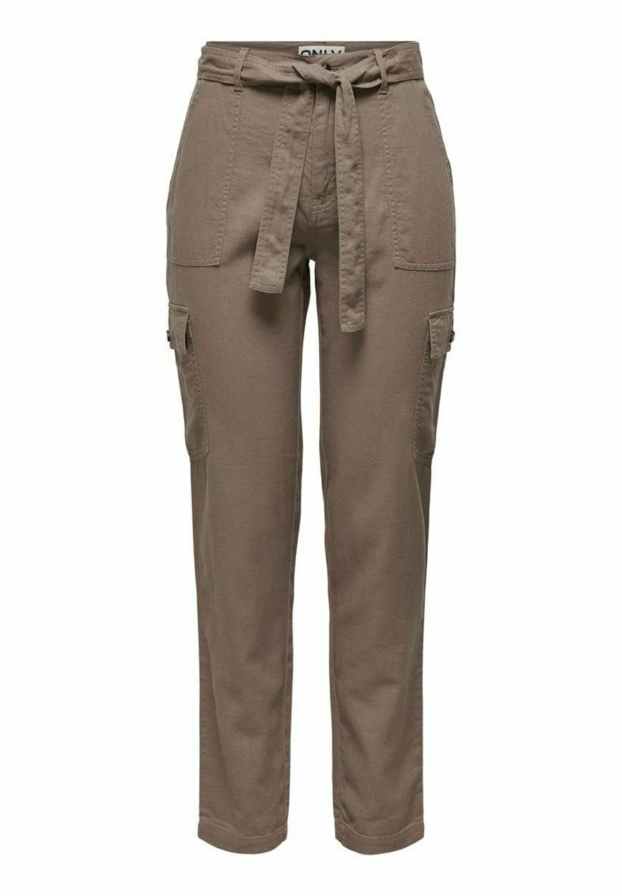 ONLY High Waist - Pantalones Cargo - Brown Lentil - Imagen 5