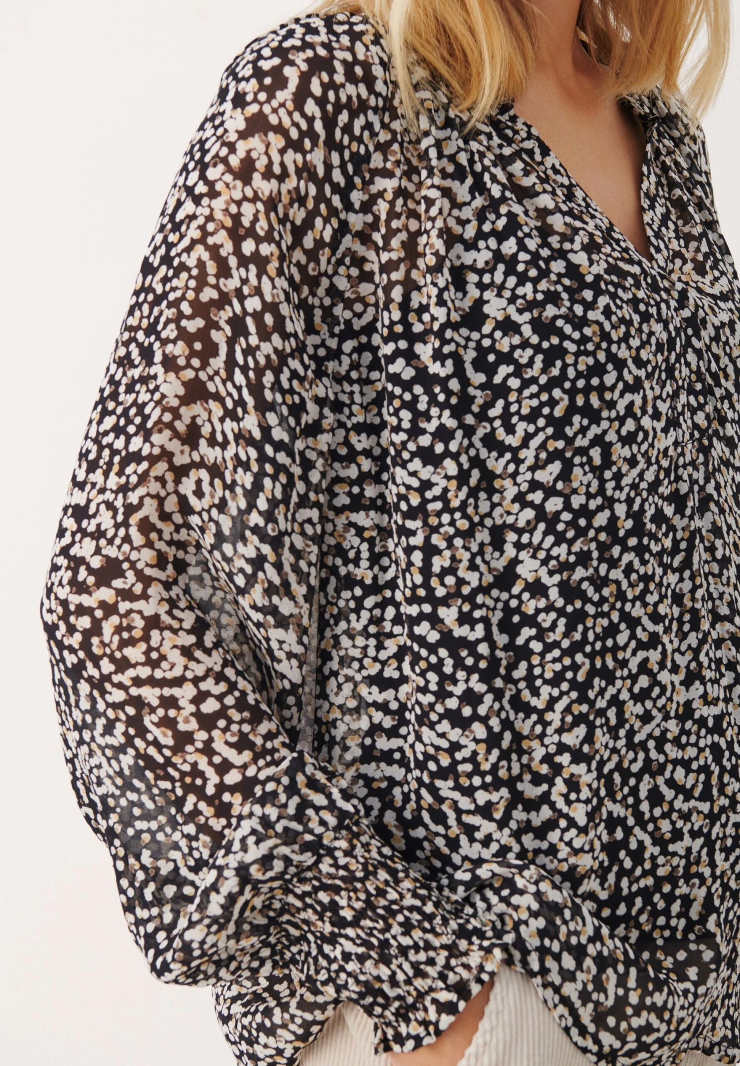 Part Two Kettapw Bl - Blusa - Black Dot Print - Imagen 4