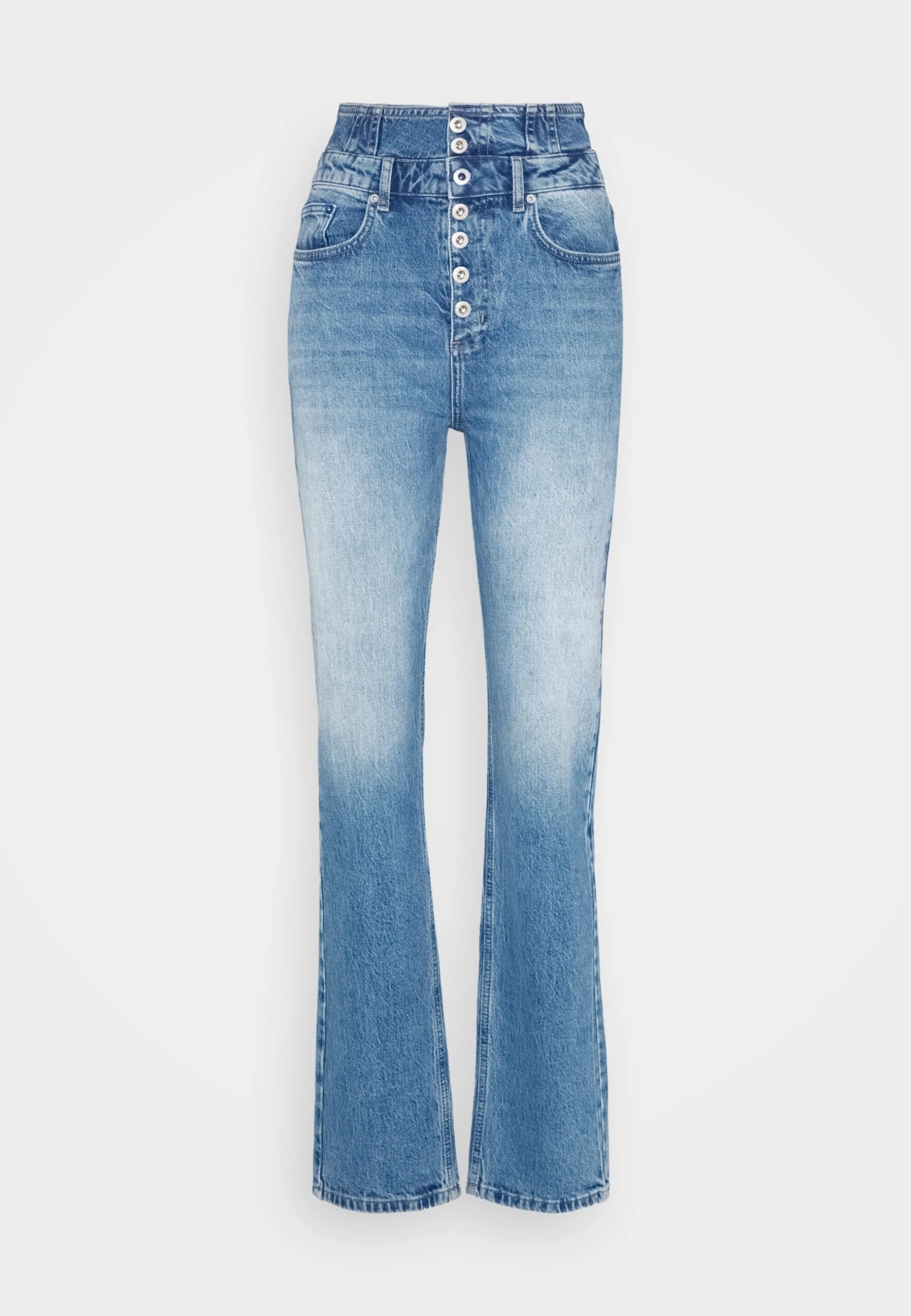 Karl Lagerfeld Jeans Waistband - Vaqueros Rectos - Vintage Visual Dark Blue - Imagen 5