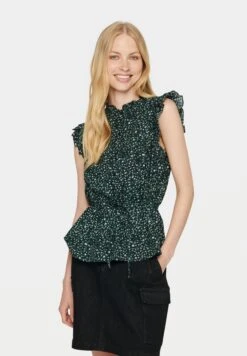 Saint Tropez Vekasz Ss- Blusa - Black B Ditsy Florals