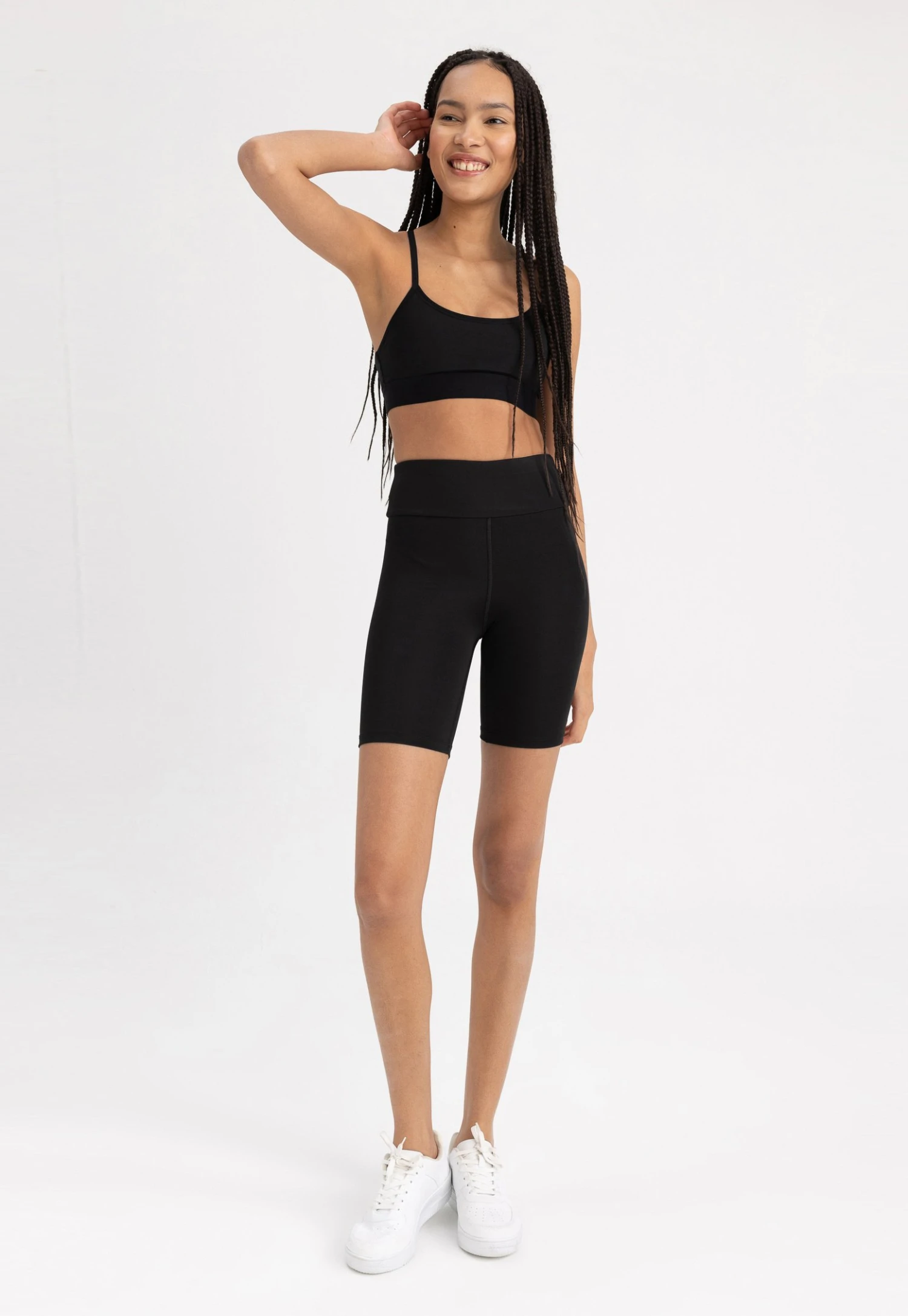 DeFacto Biker- Shorts - Black - Imagen 2