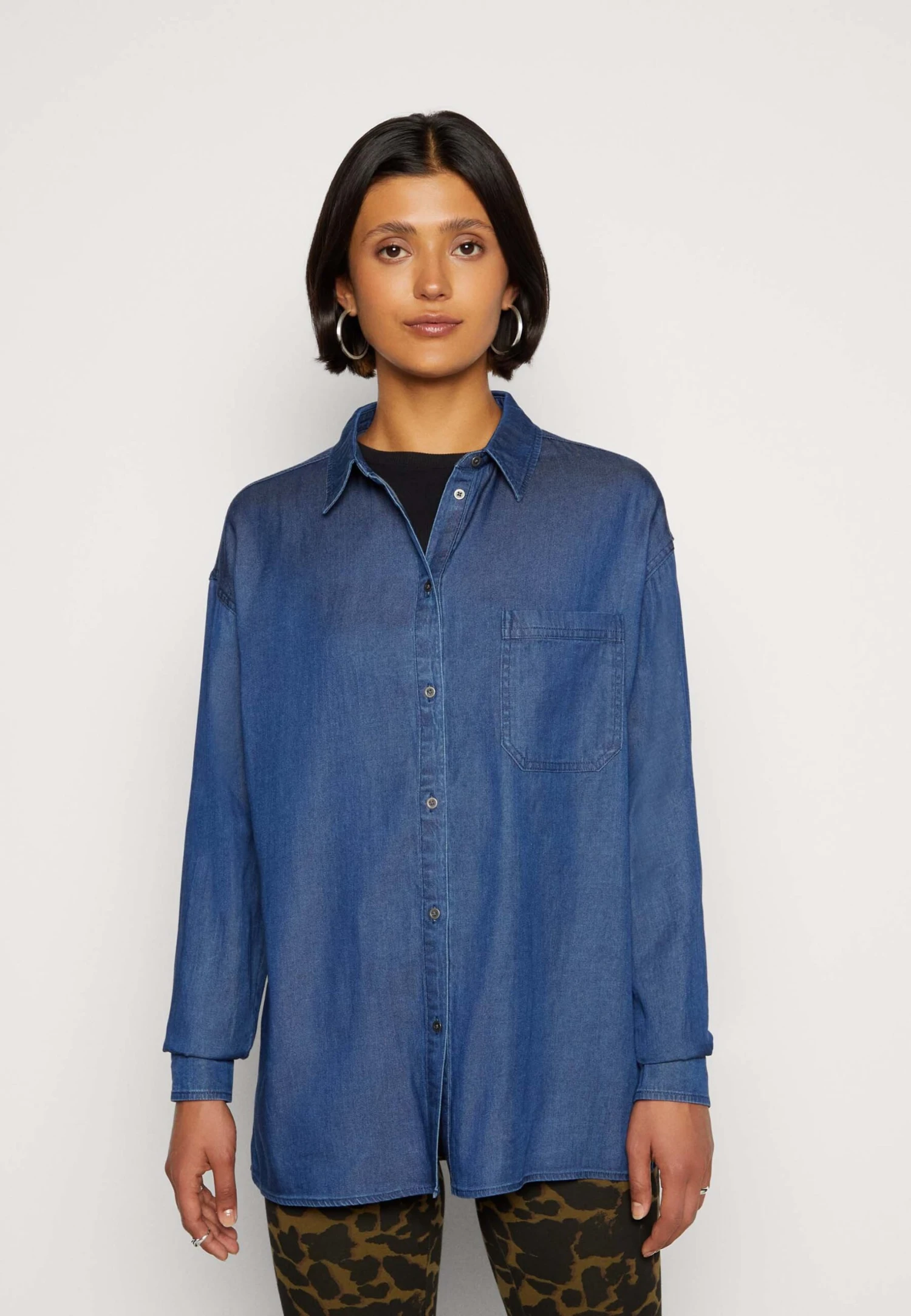 Vila Vibista L/S /Su - Noos - Camisa - Dark Blue Denim - Imagen 2