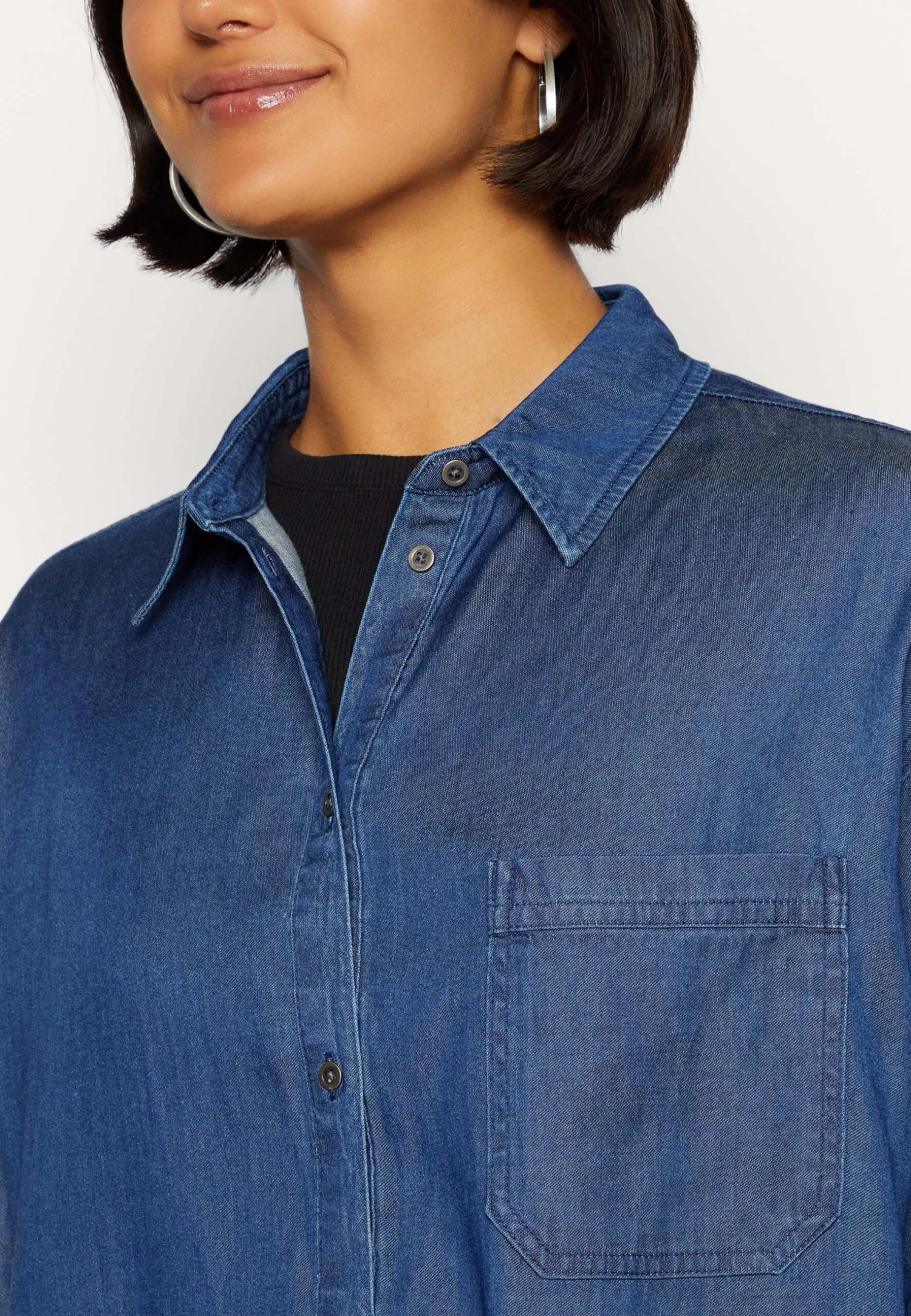 Vila Vibista L/S /Su - Noos - Camisa - Dark Blue Denim - Imagen 6