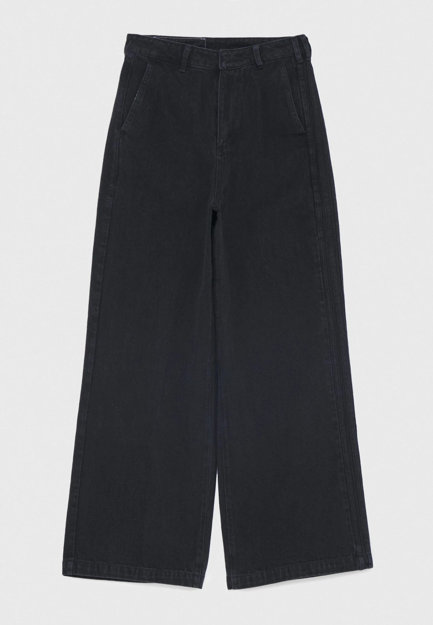 Adidas Originals X Ksenia Schnaider 3 Stripe - Vaqueros Boyfriend - Medium Black Denim - Imagen 6