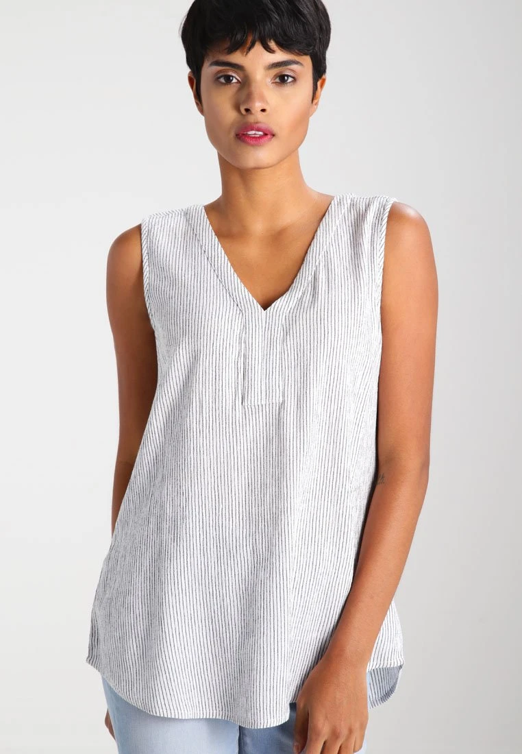 Kaffe Amber Striped - Blusa - Chalk