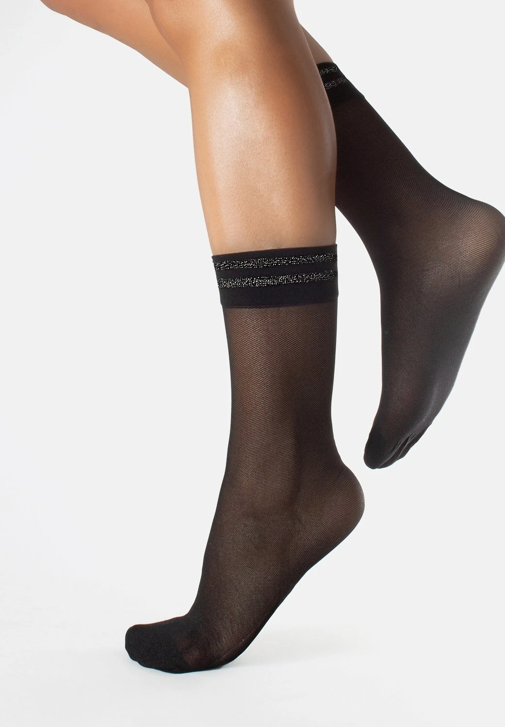 Floral Pattern 20 Den 3 Pack - Calcetines - Black