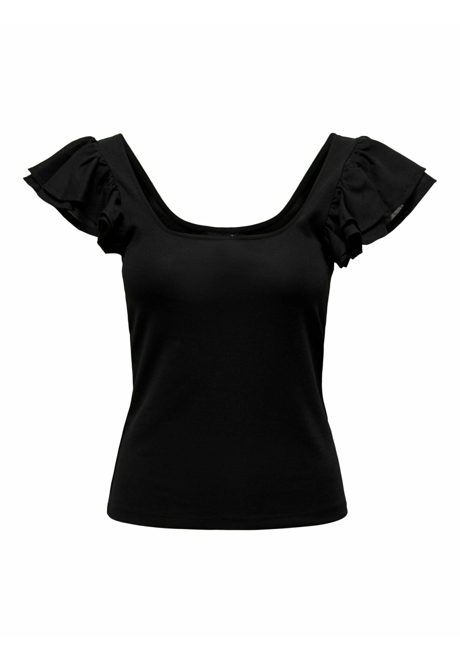 ONLY Mit Kurzen Ärmeln Gerüschtes - Blusa - Black