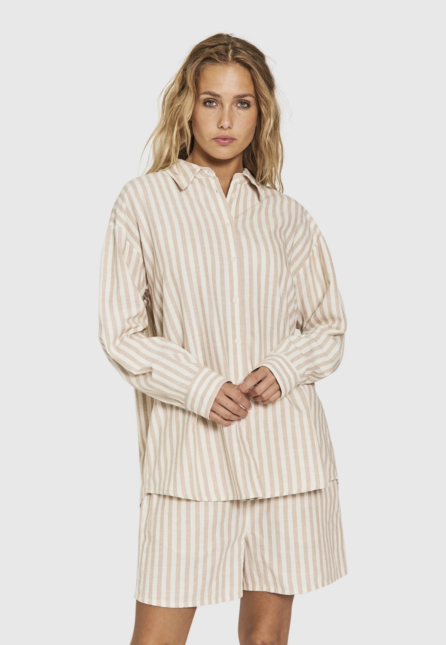 Cenda - Camisa - Beige Stripe