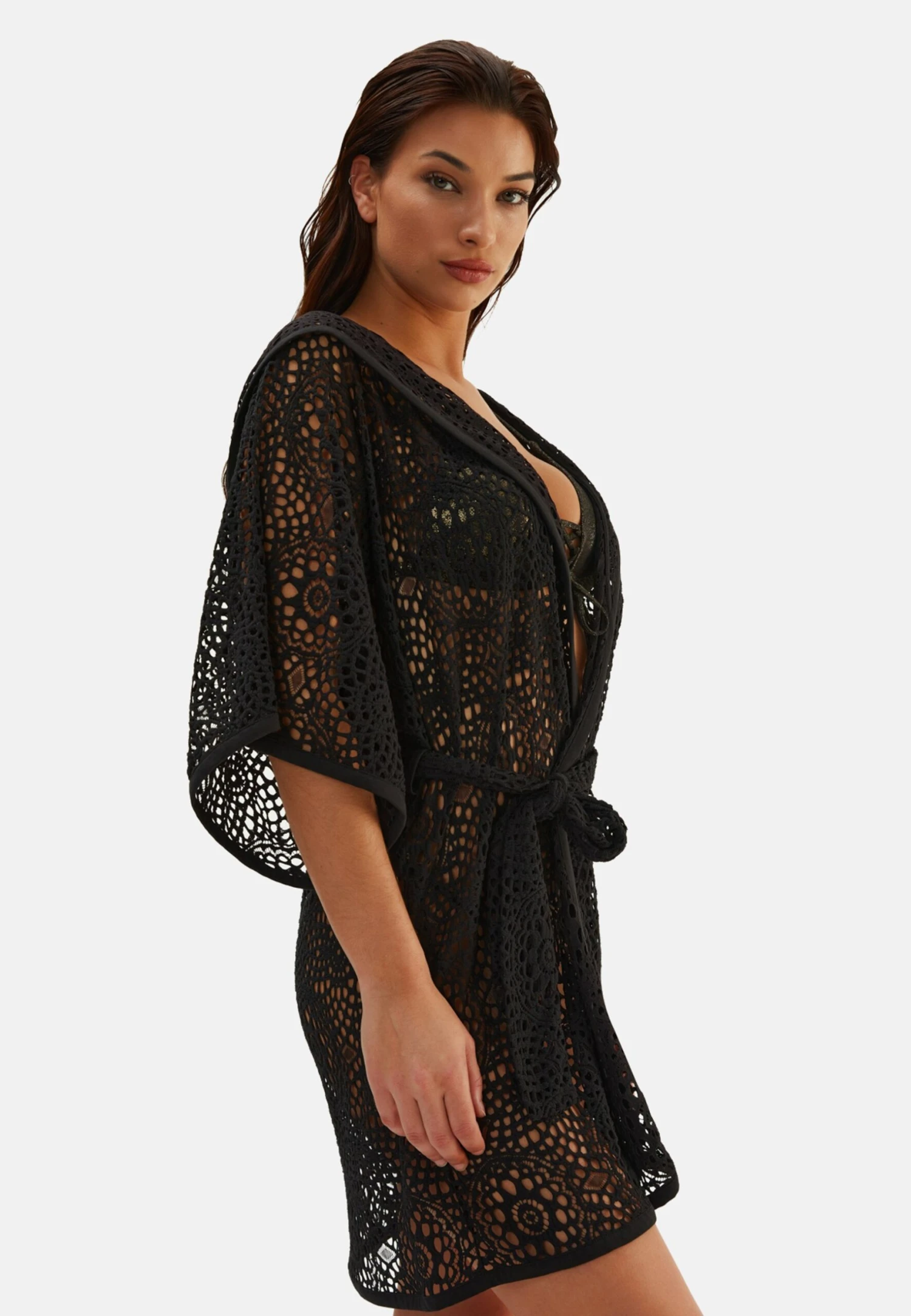 EROS Kimono- Albornoz - Black - Imagen 3