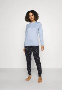 Calida Night Lovers Mit Bündchen Set - Pijama - Dark Lapis Blue