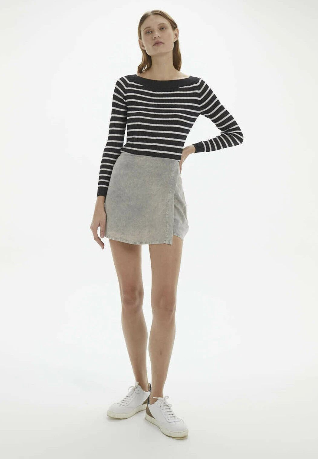 Corrosive Effect Dyed Pareo- Shorts - Grey - Imagen 2