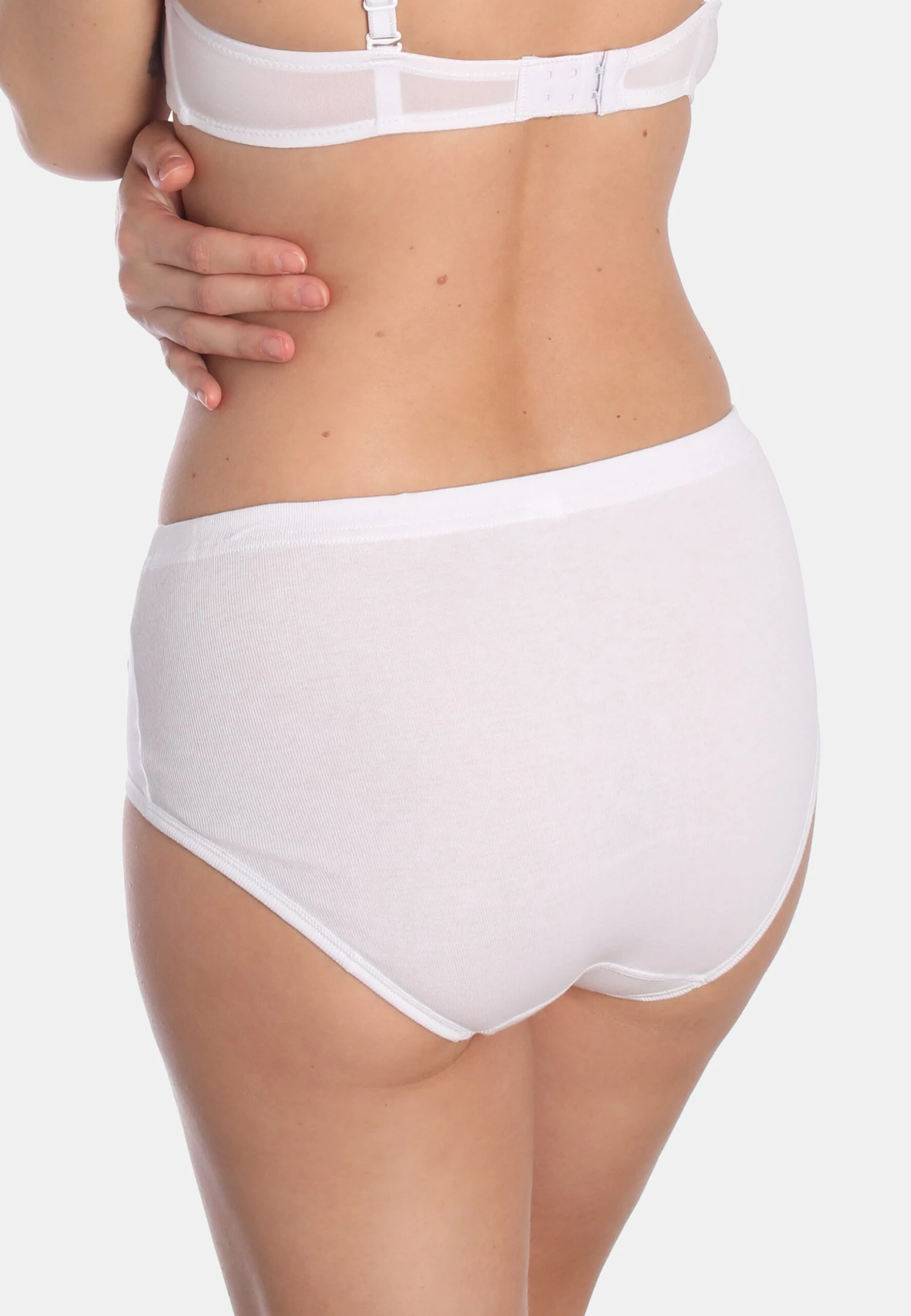 Girdle Fine Rib Embroidery 4Pack - Culotte - White - Imagen 3
