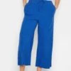 Wide Leg Cropped - Pantalones - Blue