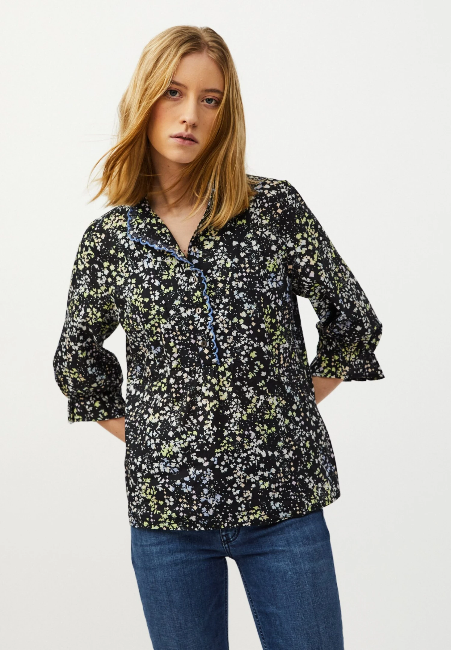 Odd Molly River - Blusa - Almost Black Multi