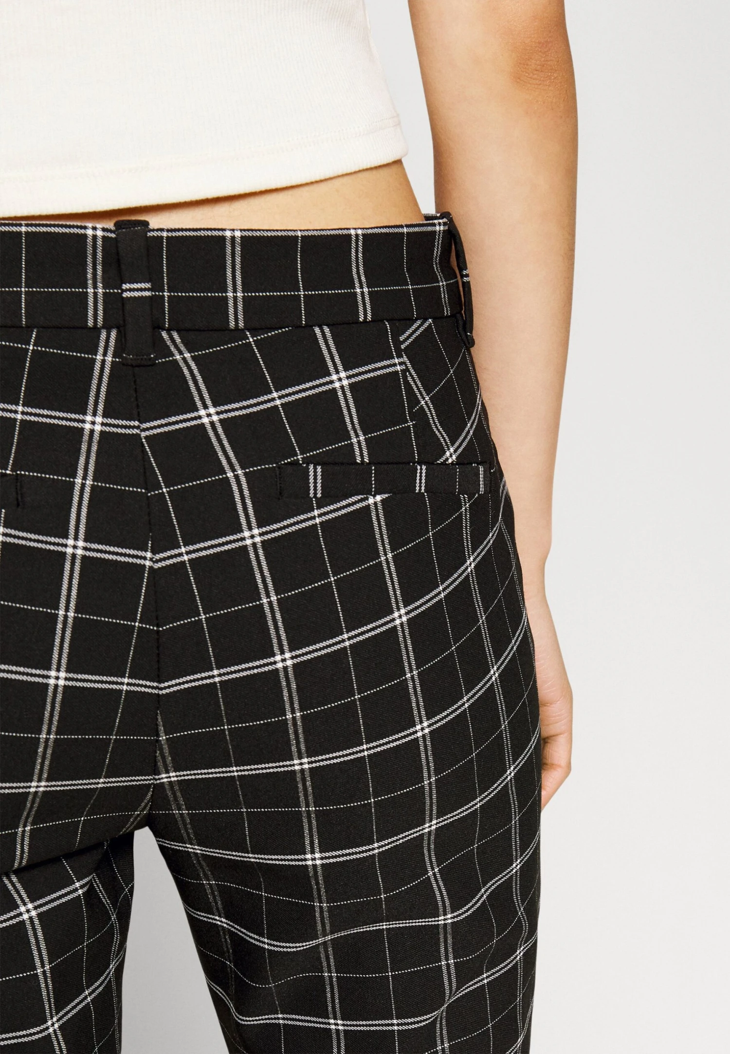 Skinny Ankle Bistretch Plaid - Pantalones - Black Plaid - Imagen 7