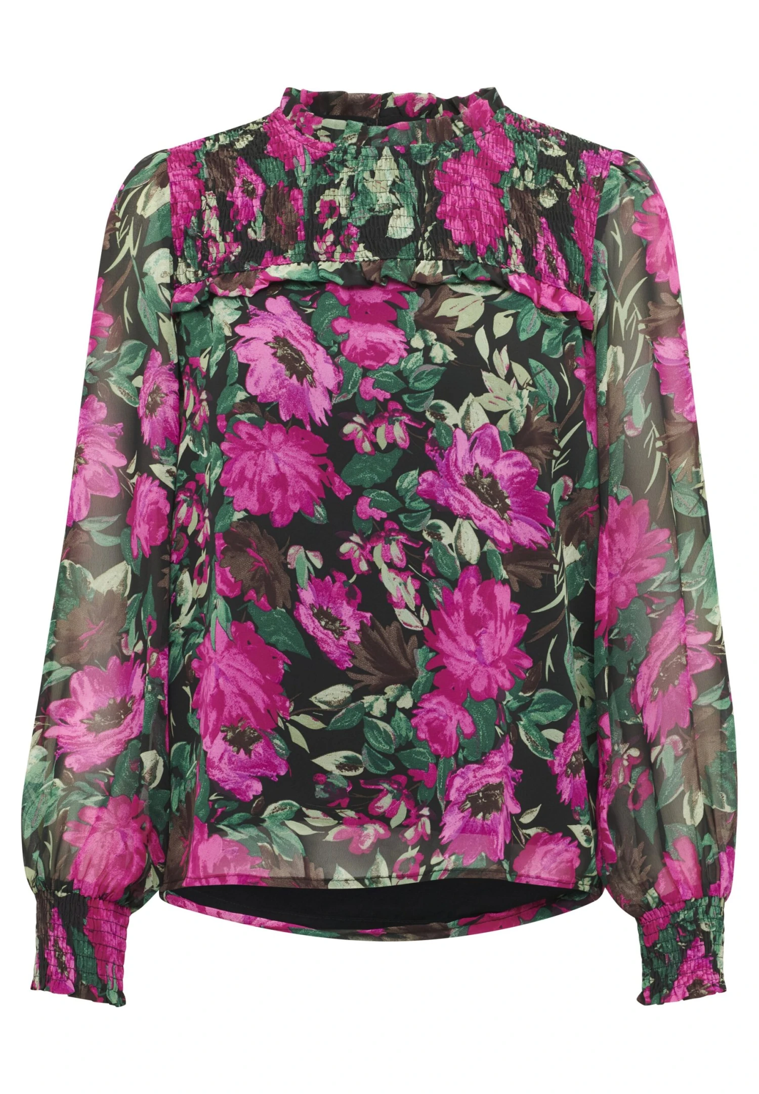 Kaffe Willa - Blusa - Fuchsia Flower Print - Imagen 5