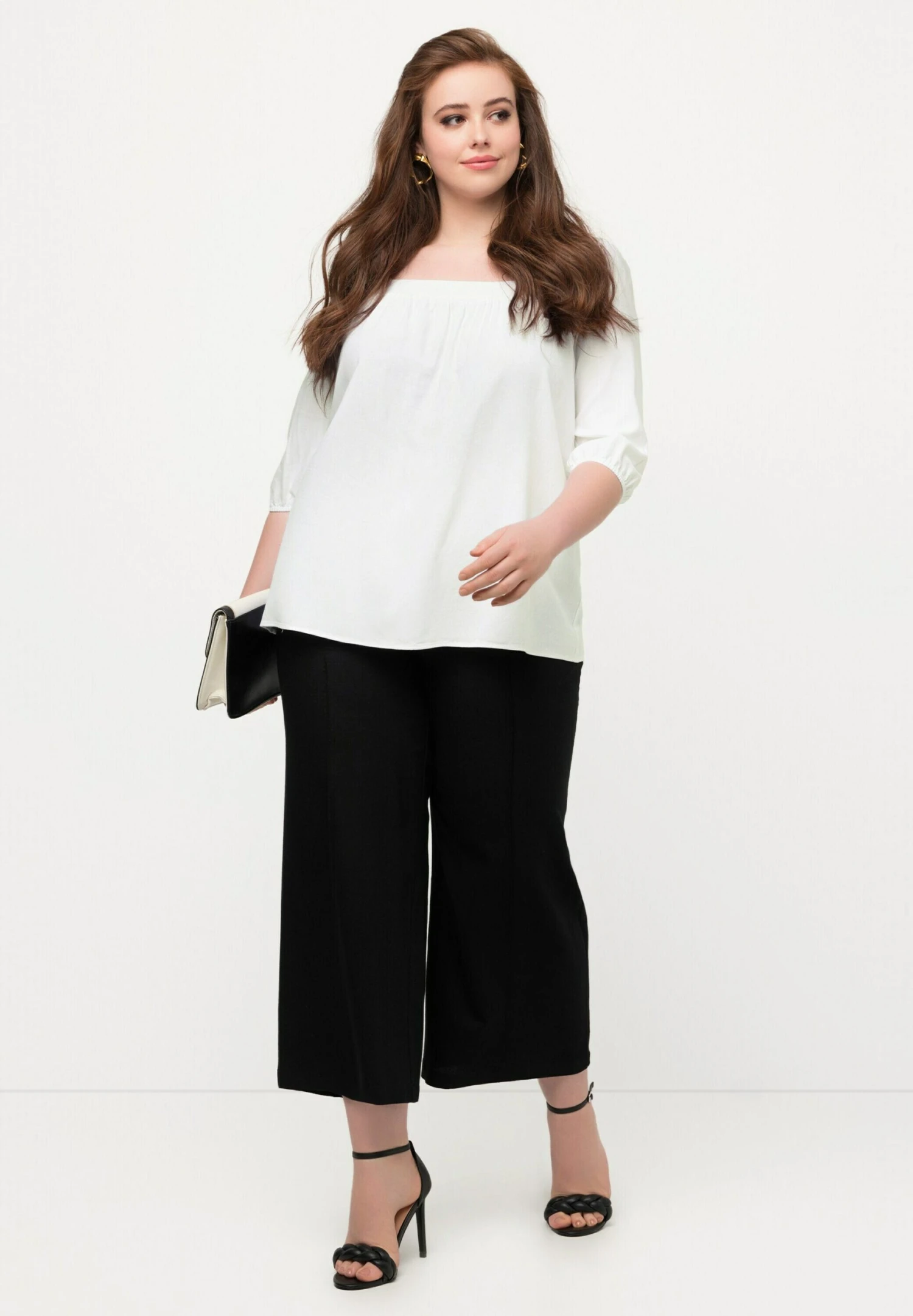 Ulla Popken 3/4 Manches - Blusa - Off White - Imagen 2