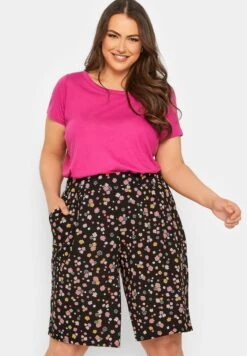 Ditsy Floral Print - Shorts - Black