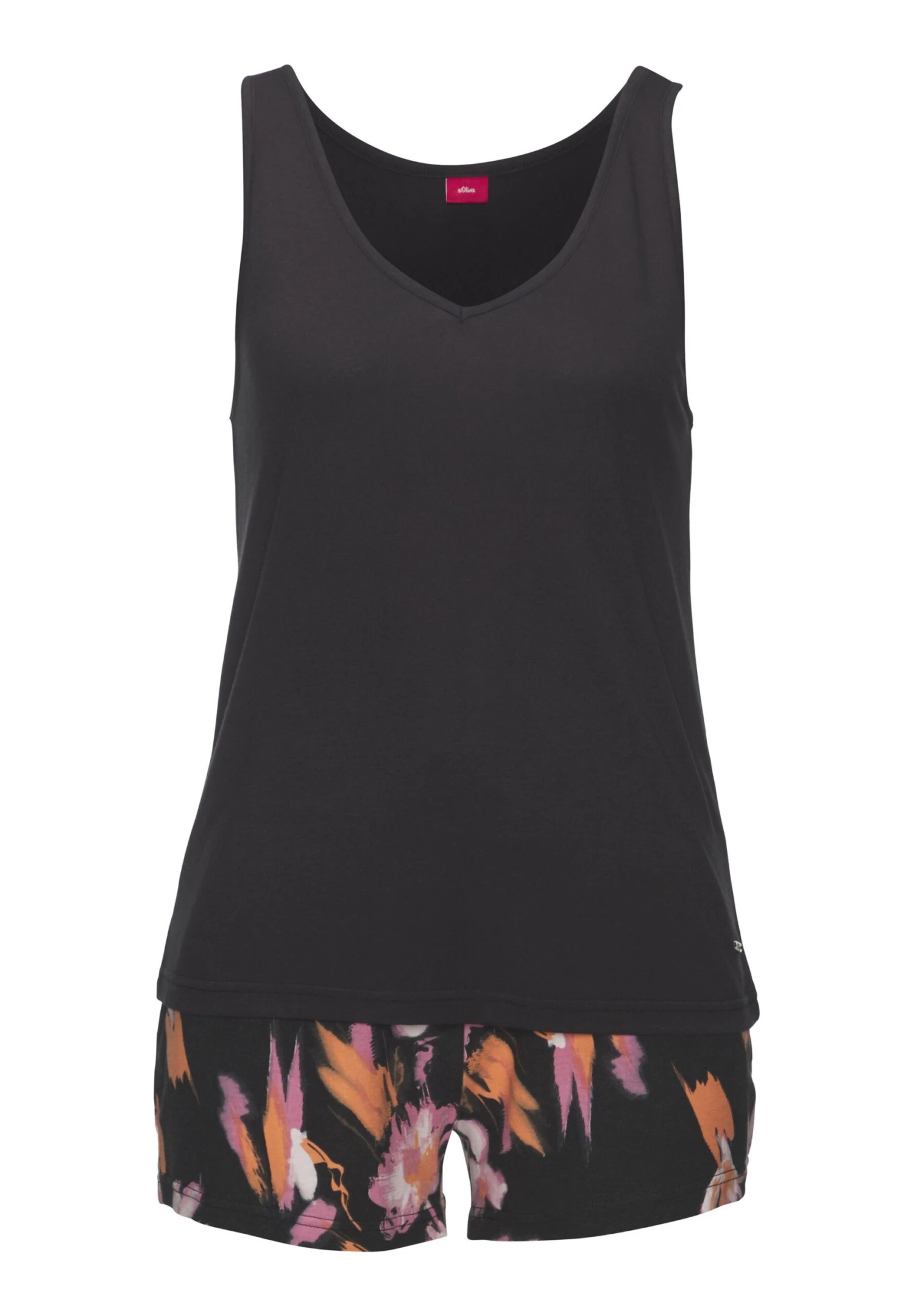 S.Oliver Pijama - Schwarz/Allover/Bedruckt - Imagen 2