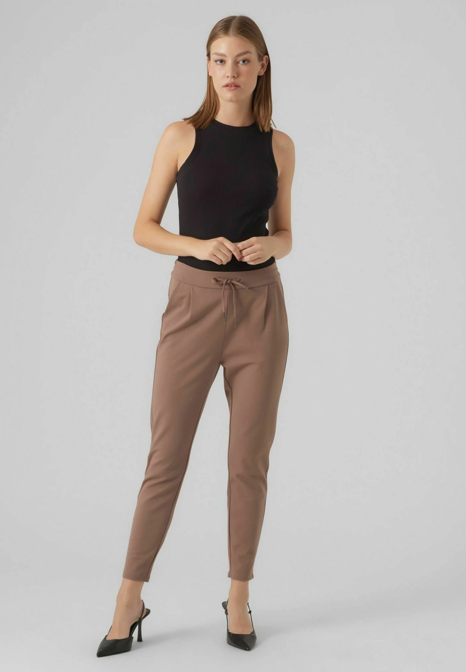 Vero Moda Vmeva MrString Ga Noos - Pantalones Deportivos - Brown Lentil - Imagen 2