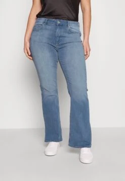 ONLY CARMAKOMA Carwilly Slit- Vaqueros A Campana - Special Blue Grey Denim