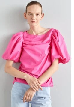 Designers Remix Sandrine Puff Top - Blusa - Pink