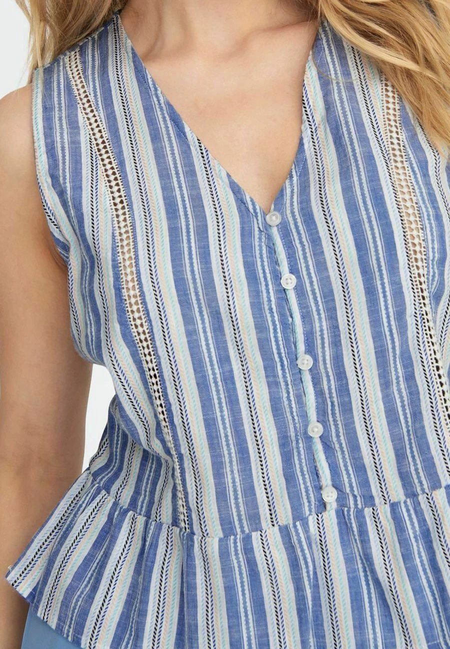 ONLY Ärmel Gestreiftes - Blusa - Clear Sky - Imagen 5