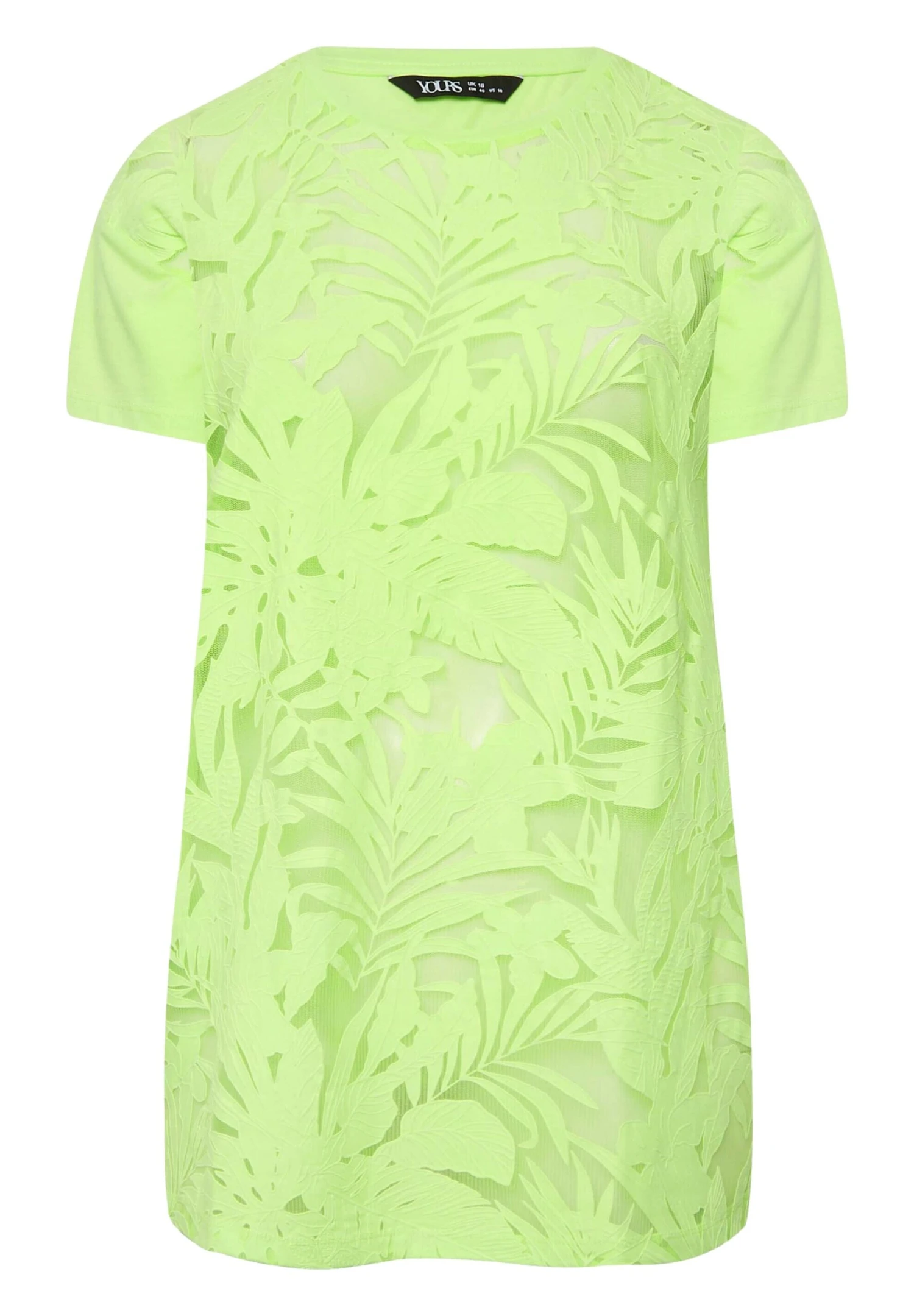Floral Mesh Panel- Blusa - Lime - Imagen 5