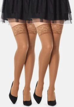 Pack Of 2 - Calcetines Hasta La Rodilla - Tan