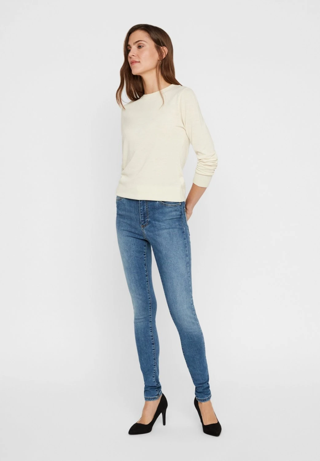 Vero Moda Vmsophia Skinny- Vaqueros Pitillo - Light Blue Denim