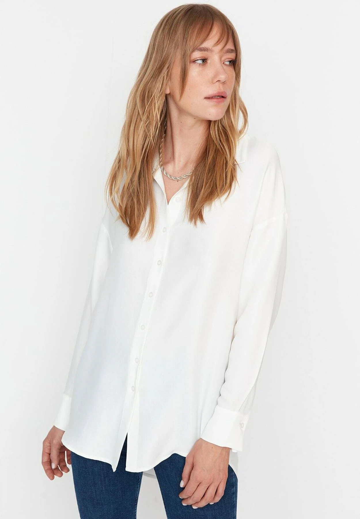 Trendyol Camisa - Ecru - Imagen 5