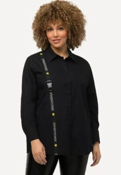 Ulla Popken Ripsband Schnalle Hemdkragen Langarm - Camisa - Schwarz