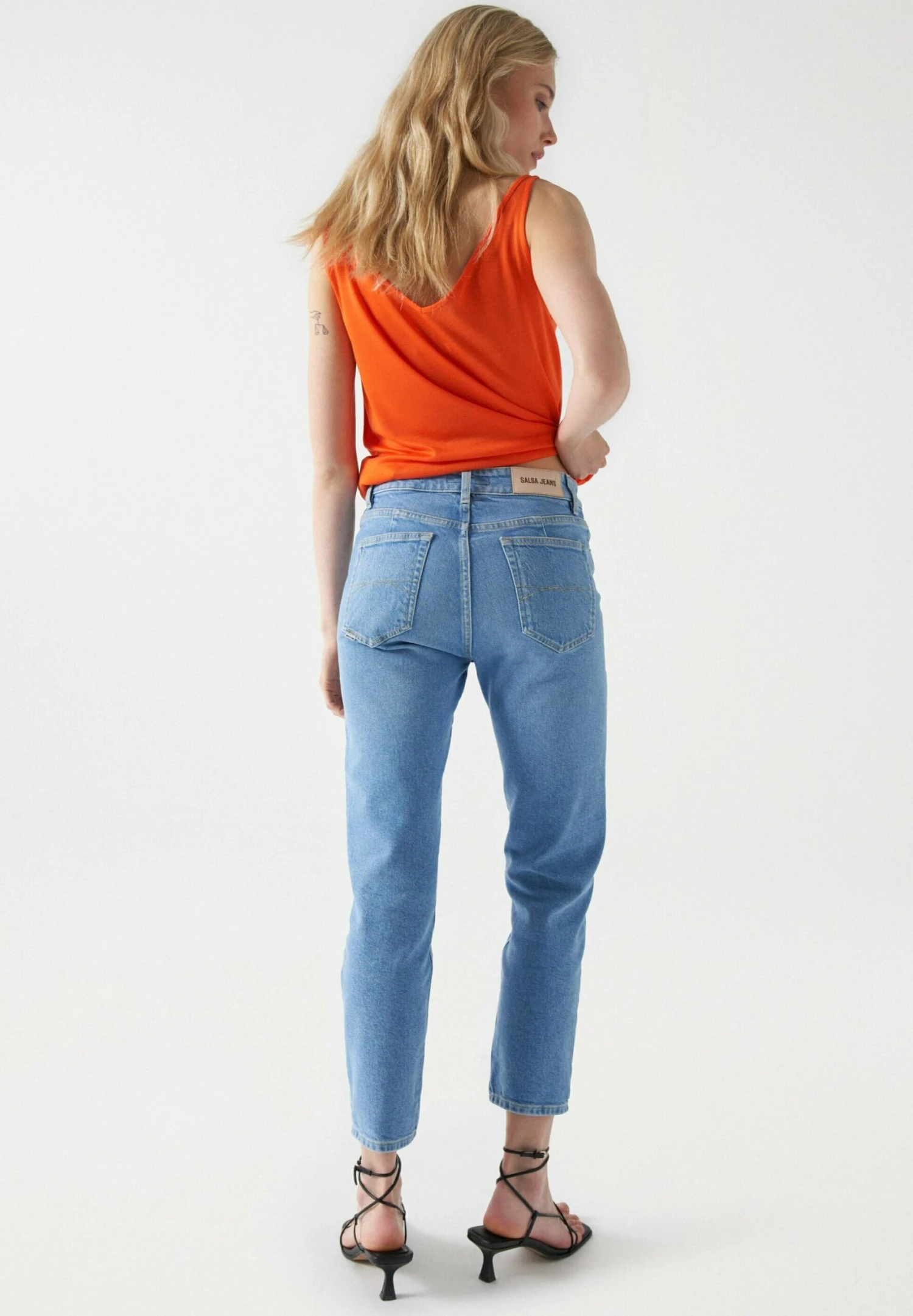 Cropped - Vaqueros Slim Fit - Blue - Imagen 3