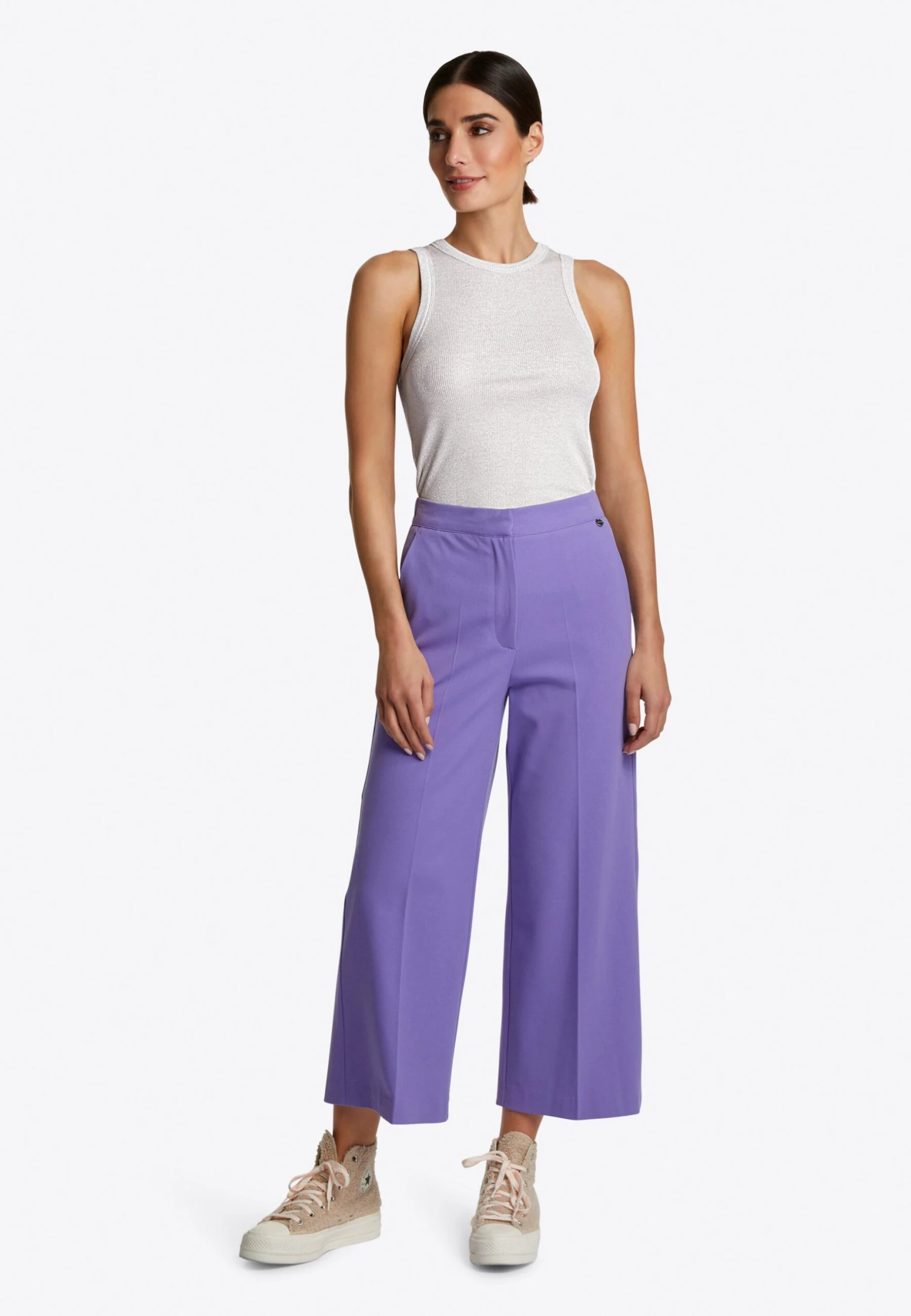 Rich&royal Mit Elastischem Bund - Pantalones - Violet Bloom - Imagen 2