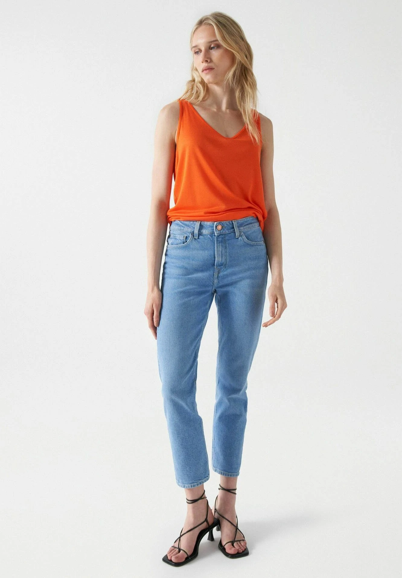 Cropped - Vaqueros Slim Fit - Blue - Imagen 2