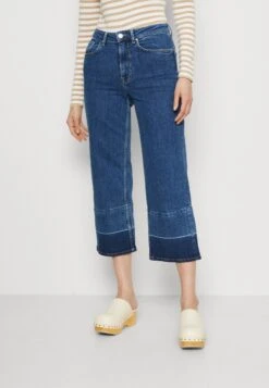 Gant Cropped Wide - Vaqueros Boyfriend - Mid Blue Worn