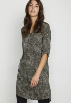 Kaffe Bpemilia- Túnica - Green/ Chalk Graphic Dot