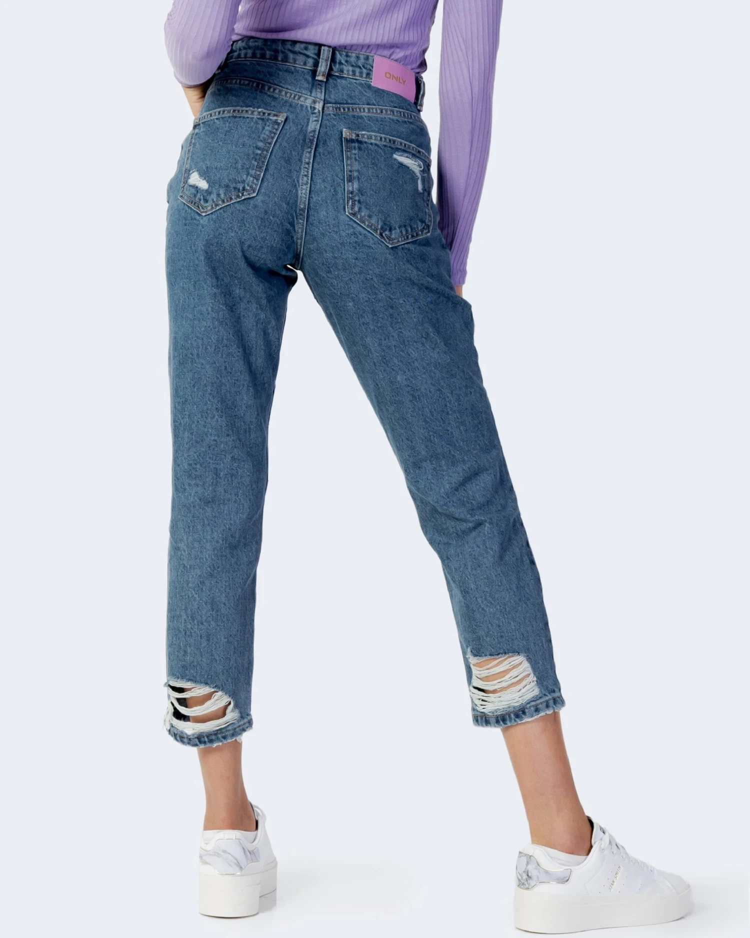 ONLY Destroy- Vaqueros Rectos - Medium Blue Denim - Imagen 2