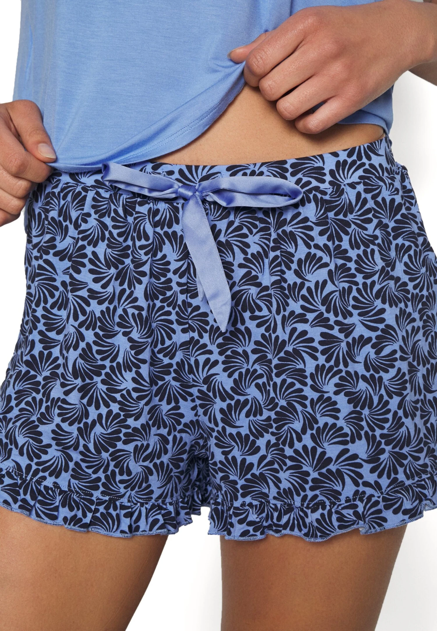 Hunkemöller Pj Short Loosefit Swirl - Pijama - Blue - Imagen 6