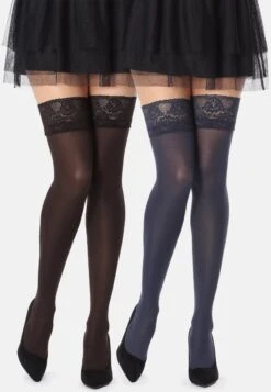 Calcetines Por Encima De La Rodilla - Black/Navy