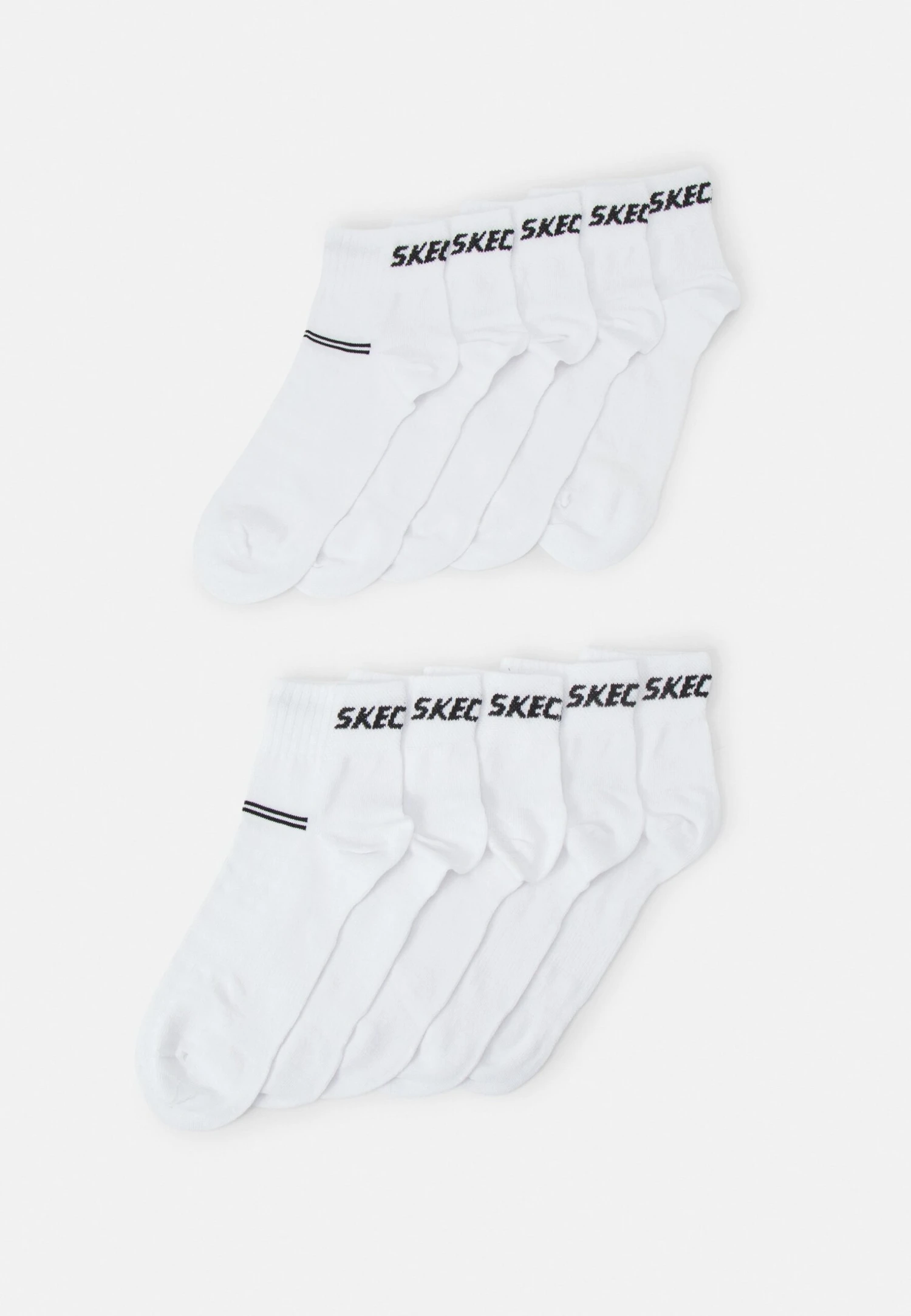 Skechers Online Ventilation Organic Quarter 10 Pack - Calcetines - White