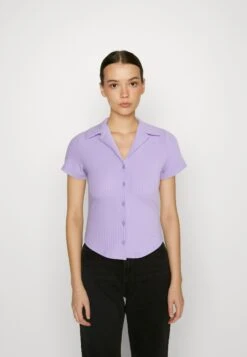 Hollister Co. Cutout Placket Curved Hem - Camisa - Purple Rose