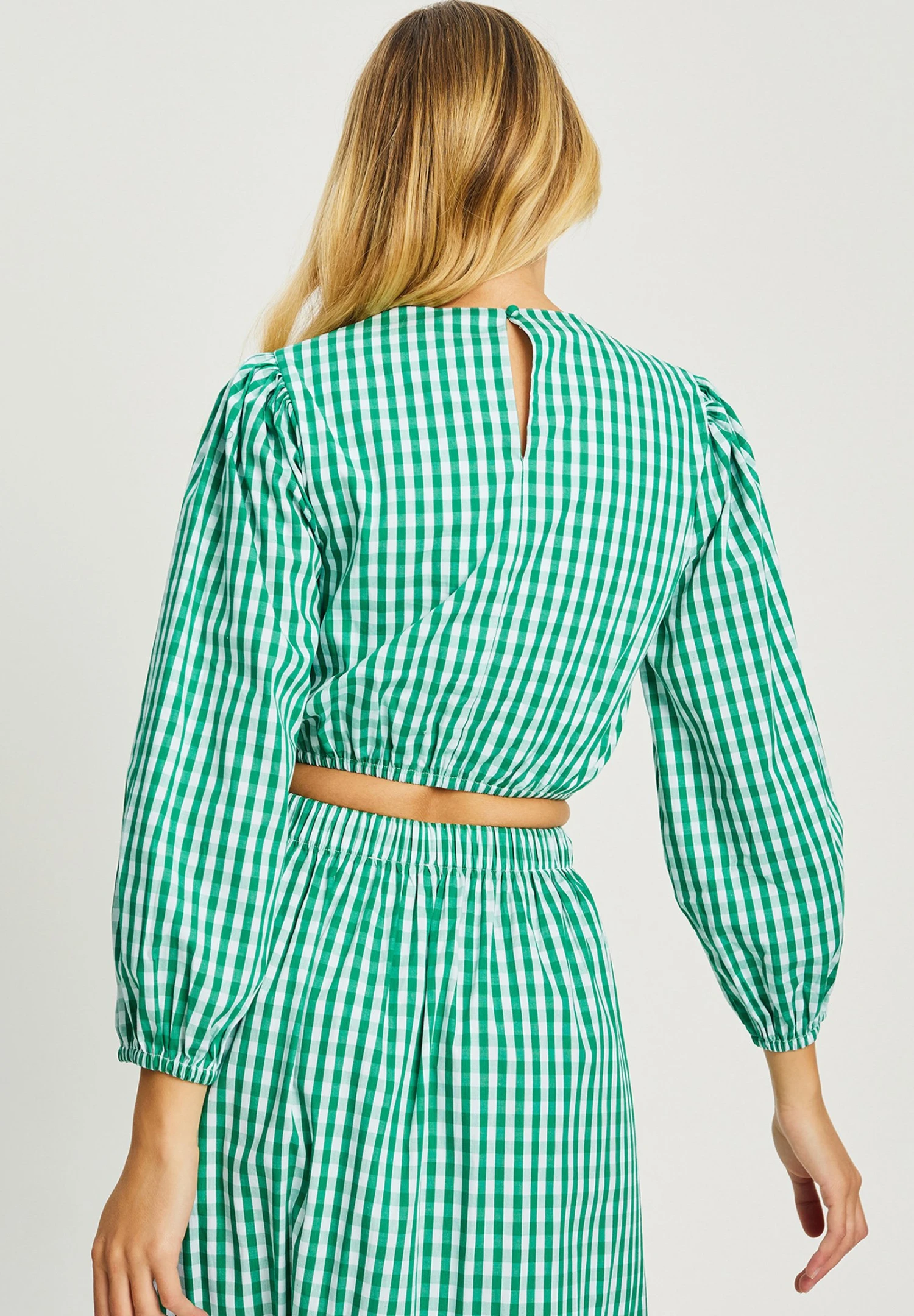 Calli Fiorella - Blusa - Green Gingham - Imagen 3