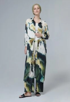 Marble Printed - Pantalones - Green Comb