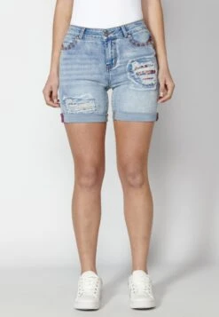 Koroshi Shorts Vaqueros - Azul Cl Light Blue