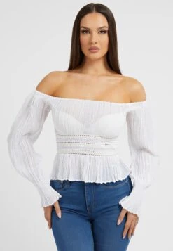 Guess Schulterfreies- Blusa - Weiß