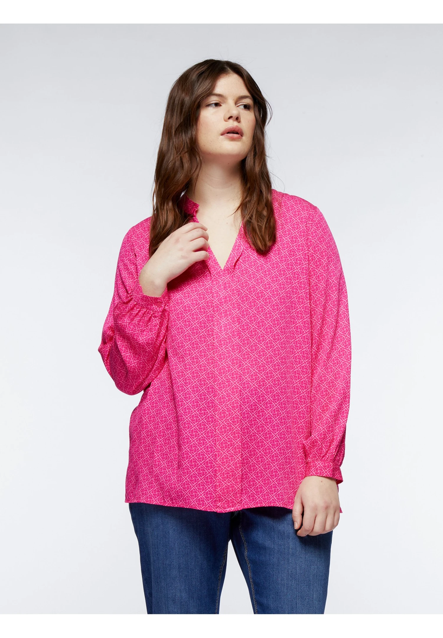 Mit Logodruck - Blusa - Rosa