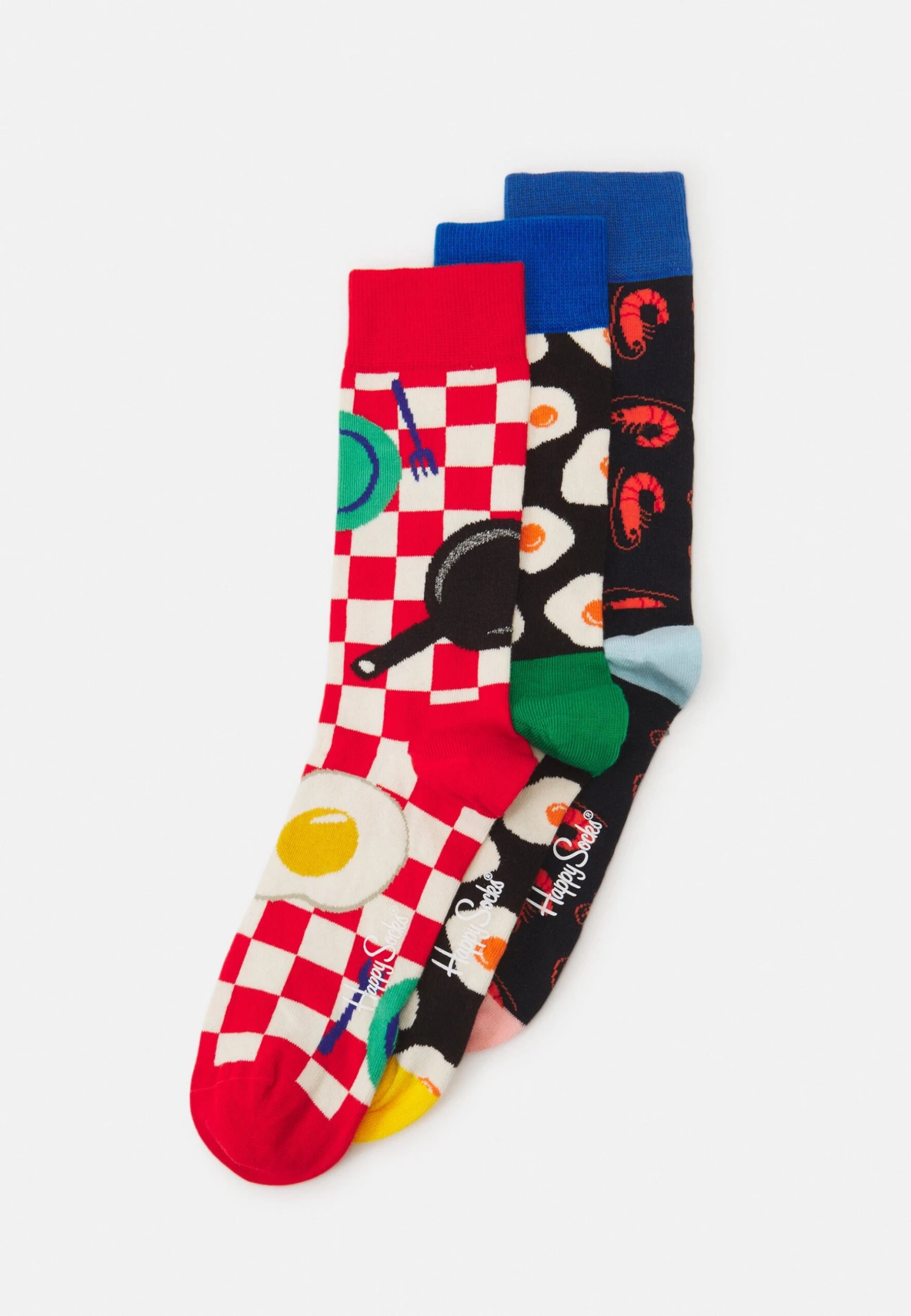 Happy Socks Shrimpy SunnyEarly 3 Pack Unisex - Calcetines - Navy/Black/Red