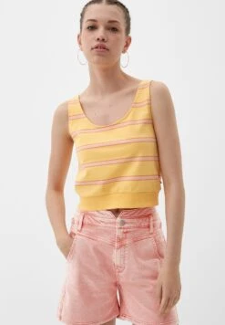 QS By S.Oliver Mit Versetzten Gürtelschlaufen - Shorts Vaqueros - Pfirsich