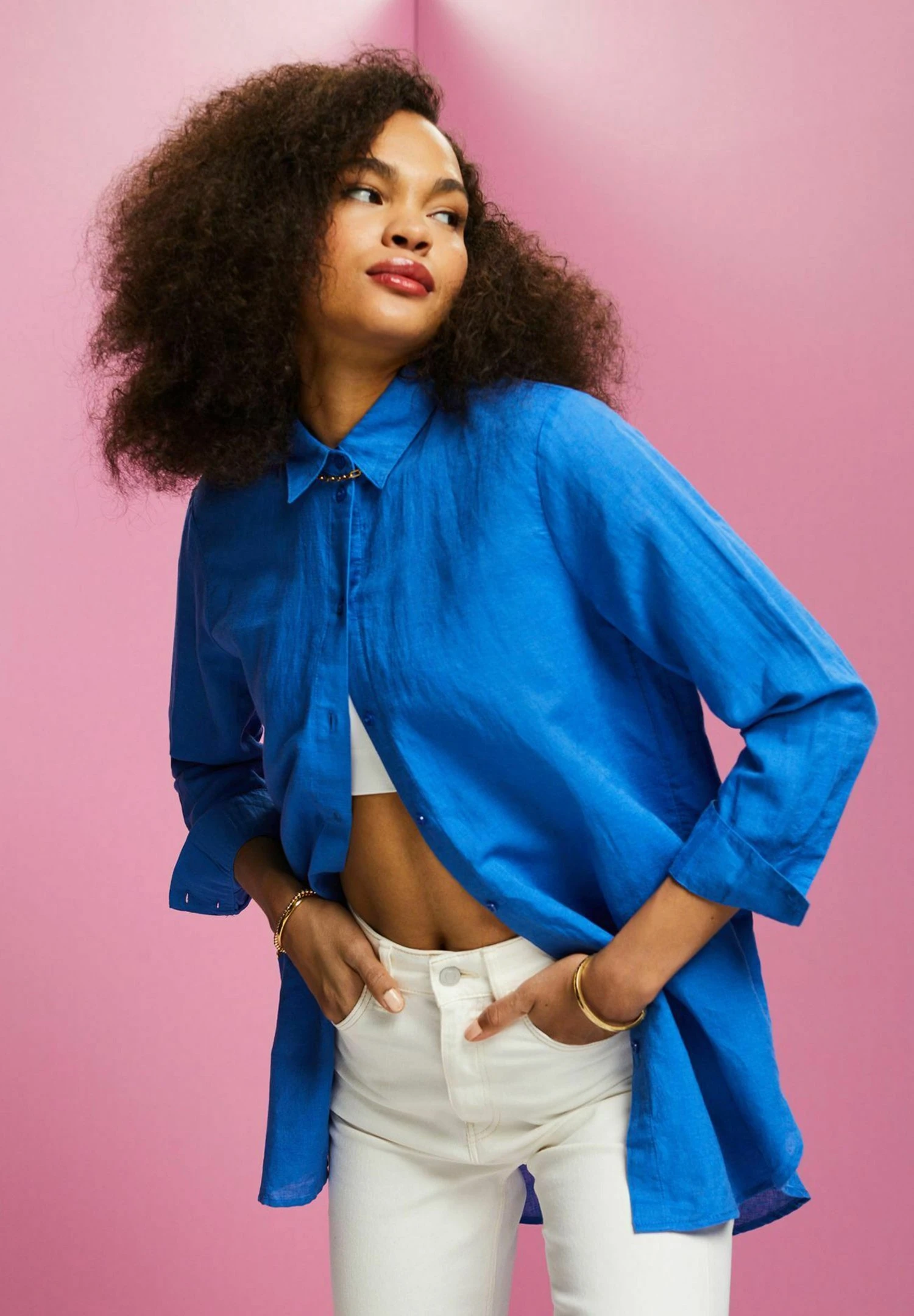 ESPRIT Camisa - Bright Blue - Imagen 6